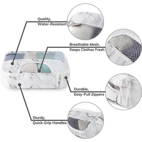 8Pcs Packing Cubes for Suitcases Organizer Bags Set for Travel Essentials Bags - Picture 3 of 7